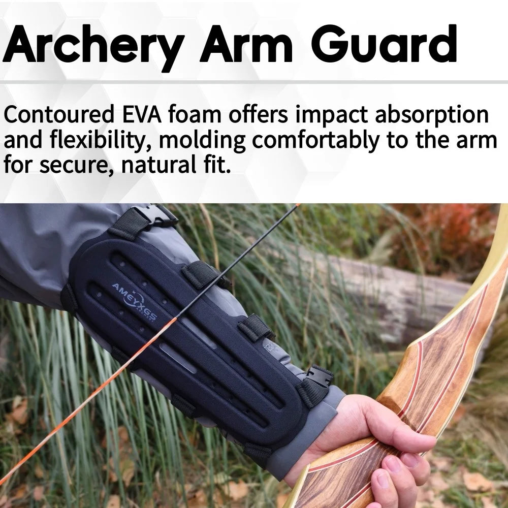 Archery Arm Guard S and L Size EVA Foam Adjustable Strap for Recurve Bow Hunting Target Shooting Protection Gear
