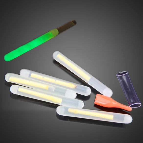 50PCS Fishing Float Light Stick  Fireflies Fluorescent Lightstick Night Float Rod Light Dark Glow Stick Fishing Tackle Tool