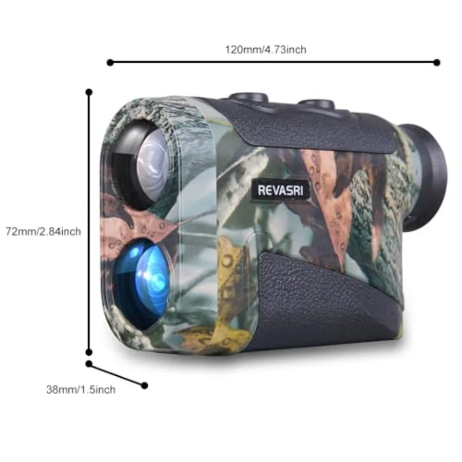 Hunting Laser Rangefinder 8X 1800 Yards High Accuracy Range Finder with Angle Height Horizontal Distance Measurement and Contin