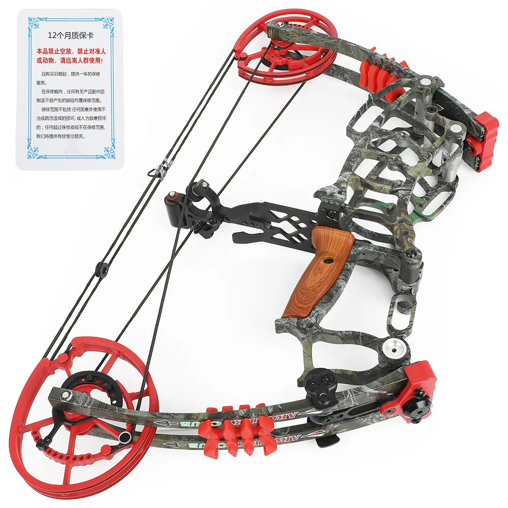 Right Hand Compound Dual-use Bow 30-60lbs 19" Axle Hunting Steel Ball 420FPS Let off 80% Outdoor Target Shooting Hunting