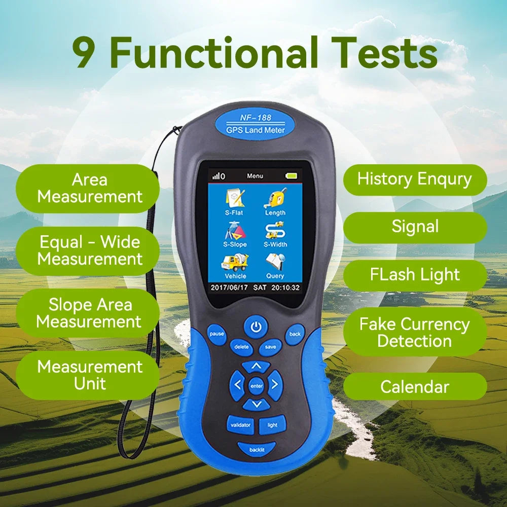 Noyafa NF-188 GPS Land Area Meter Measure Device with USB Navigation Track Calculation Meter for Farm Land Mapping Network Tool