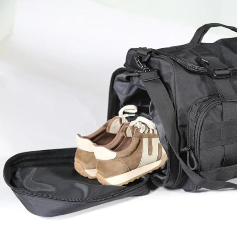 Duffel Bag Heavy Duty Tactical Gym Bag for Men, Splashwater-Proof Weekender Travel Bag for Basketball, Football, Soccer, Hiking