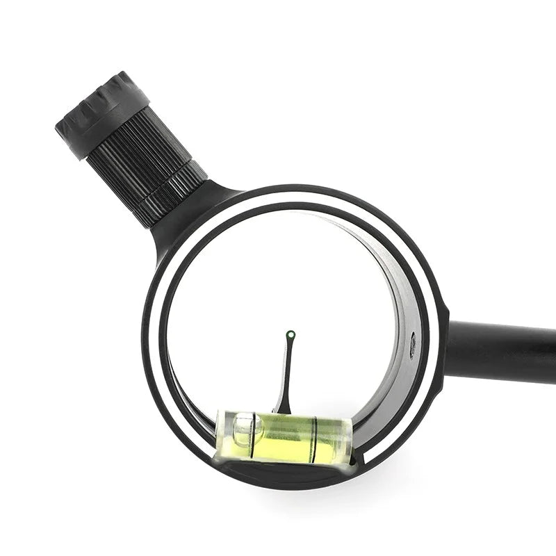 Archery Compound Bow Single Pin Sight Carbon Rod Design Optional 4/6/8X Lens High Precision Aiming Sight For Target Hunting Shooting Accessories