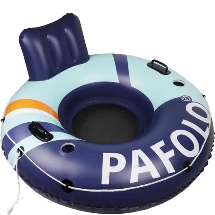 Inflatable River Tube Float, 53''Pool Float Adult, River Tubes for Floating Heavy Duty with Mesh Bottom, Water Tubes for Beach