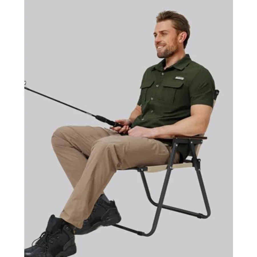 Haimont Men's Fishing Shirts Sun Protection Button Down Hiking Travel Camping Shirt Short Sleeve UV UPF50+ Top