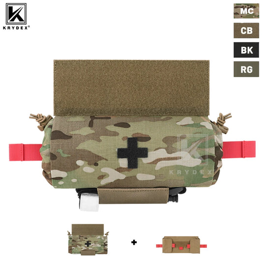 Tactical Roll Up Medic Pouch First Aid Trauma EMT IFAK Organizer Pouch Drop Dump Pouch for Vest Chest Rig Outdoor Gear