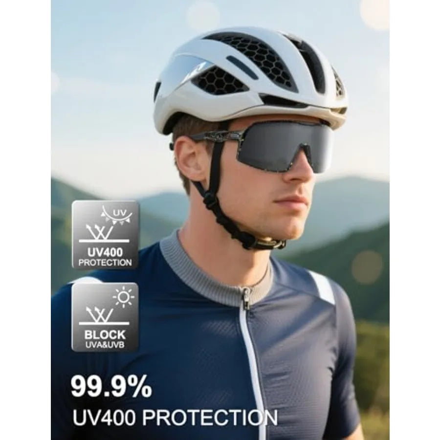 Polarized Sports Sunglasses for Men Women, UV Protection Sun Glasses for Baseball Running Cycling Fishing