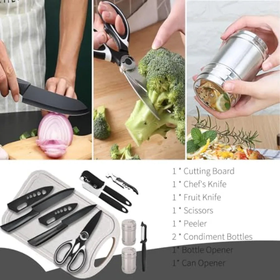 Silicone Camping Cooking Set Car Camping Essentials Cooking Kitchen Set, RV Camping Cookware Must Haves Gifts Camping Cooking E