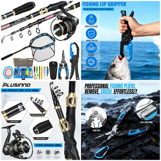 Fishing Gear,Full Fishing kit Include Fishing Rod and Combo