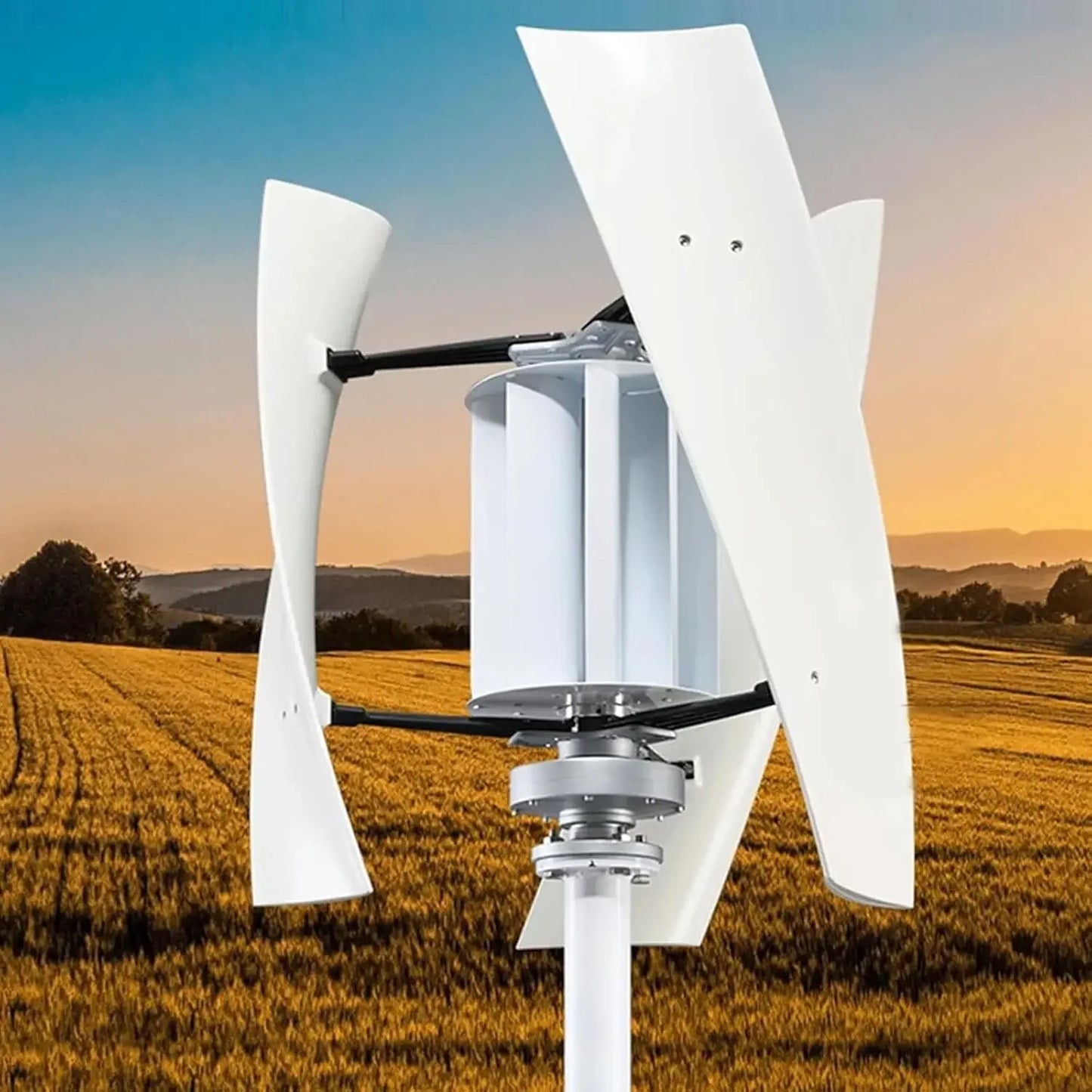 Wind Turbine Generator Kit,3000W Magnetic Levitation Upright Wind Turbine 12V 24V 48V 220V with Waterproof Charge Controller Ele