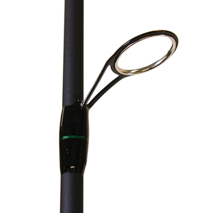 AMP Spinning Rod, 6' Medium Fishing Rod for freshwater fishing, graphite composite, black and silver, ultra-sensitive tip and l