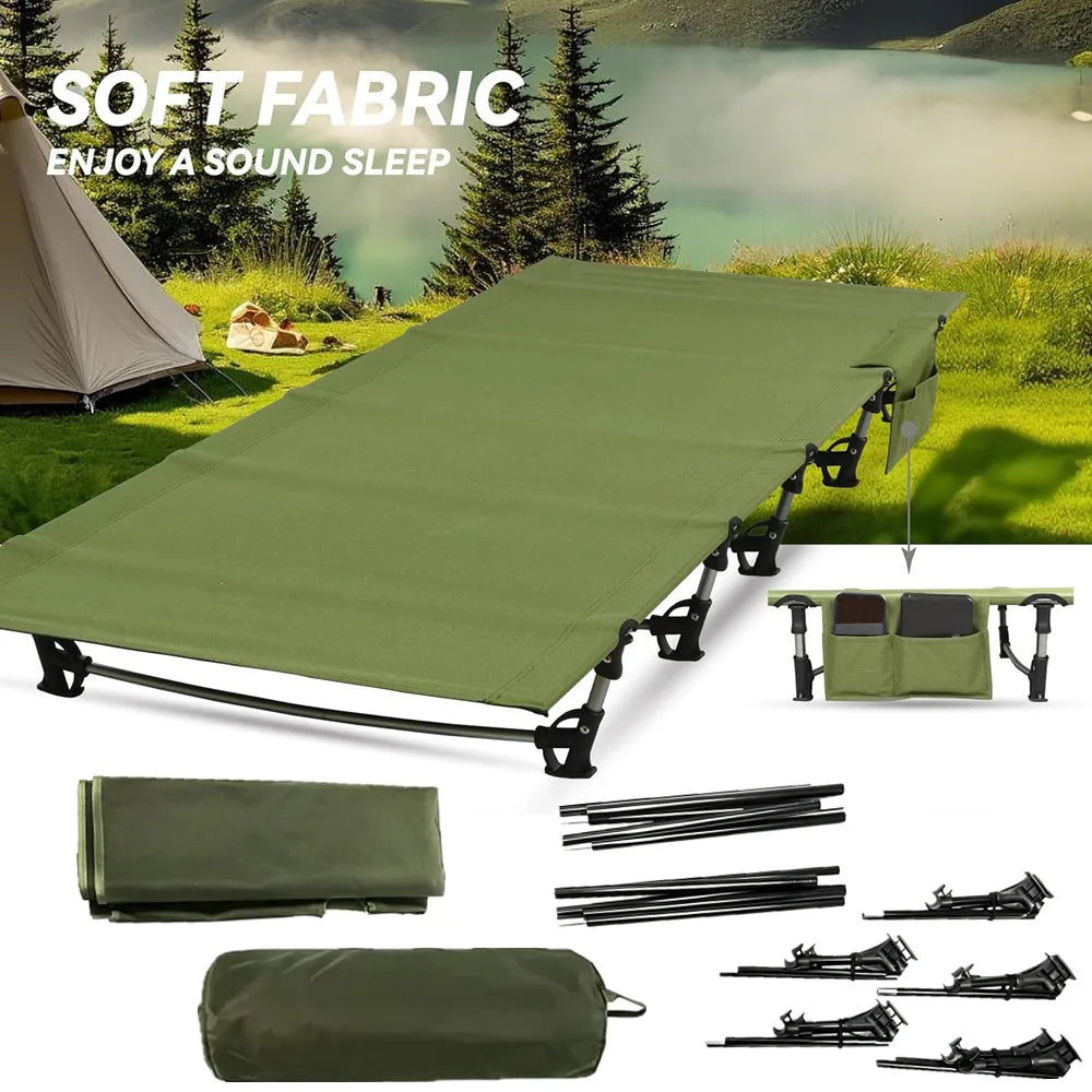 Camping Cot Portable Folding Bed Outdoor Ultralight Compact Tent Bed for Camping Travel Backpacking Hiking Sleeping Cot