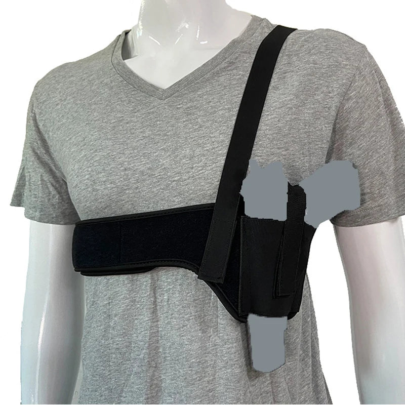 Chloroprene Rubber Outdoor Tactical Gun Holster Concealed Diving Material Underarm Gun Holster Single Shoulder Underarm Conceale