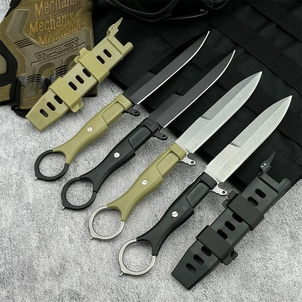 Survival Knife with Sheath and Fixed 8Cr13Mov Blade—A High-Hardness Emergency Cutting Tool for Everyday Carry, Portable Camping and Outdoor Tool, Perfect Gift