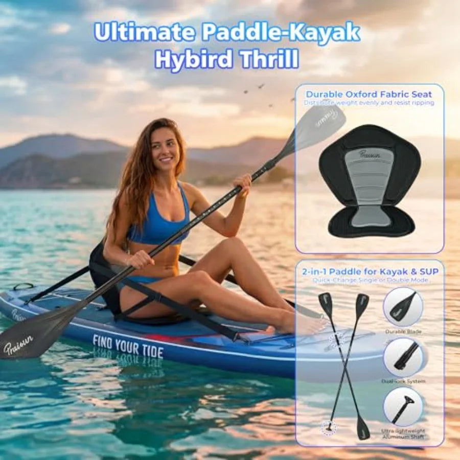 12' x 35" Inflatable Paddle Board, 450lbs Extra Wide Stand Up Paddleboard for Youth/Adults of All Skill Levels, Stable SUP with