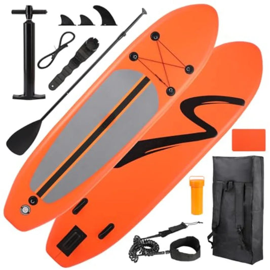 Inflatable Stand Up Paddle Board for outdoor water sports PVC material blue color ultra-stable 3-fin design and 400LBS capacity