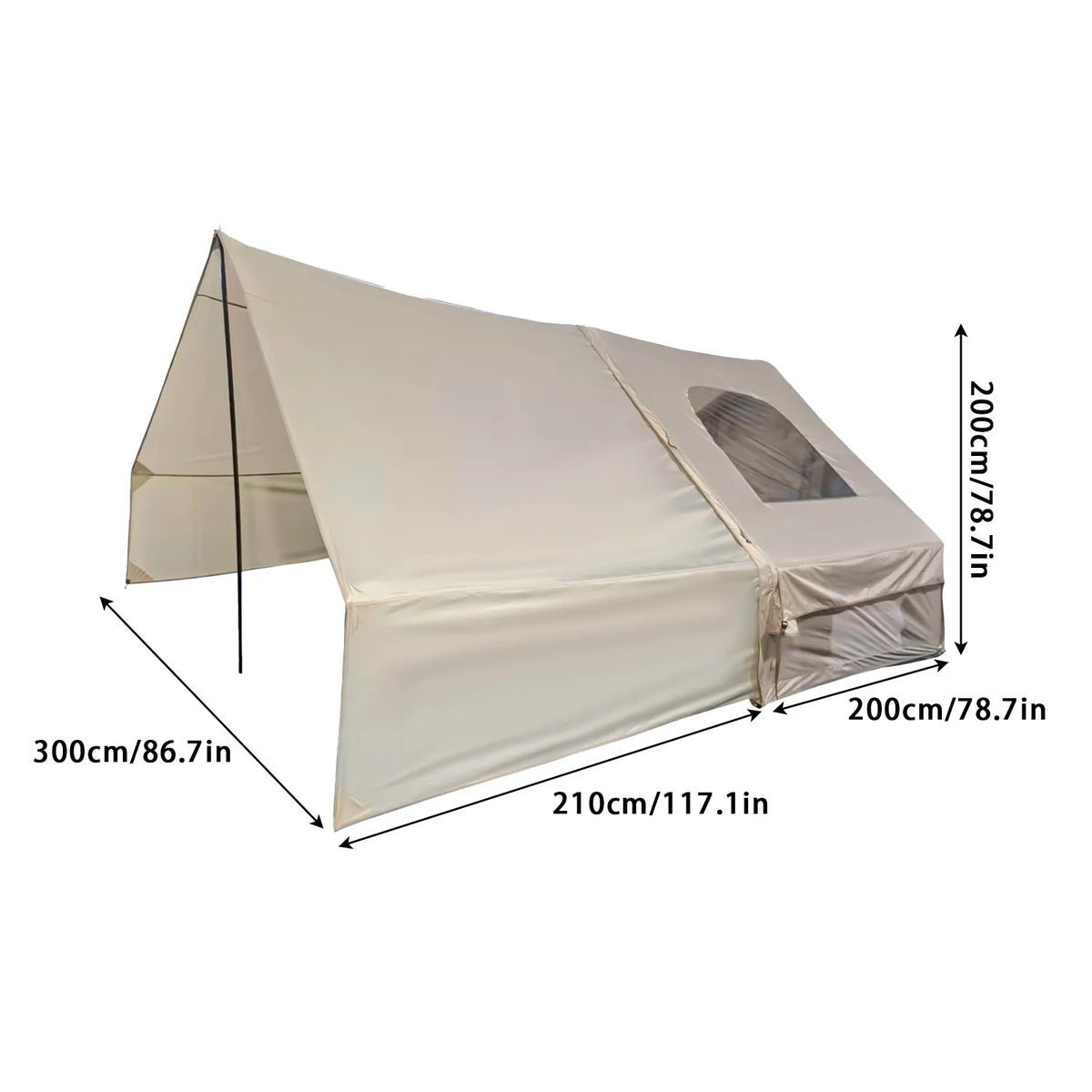 PAKICETUS 4-6 Person Quick Setup Inflatable Camping Tent, All Season Luxury Outdoor Tent With Breathable Mesh & Fast Air Circulation, For Family Camping Hiking Backpacking Trips
