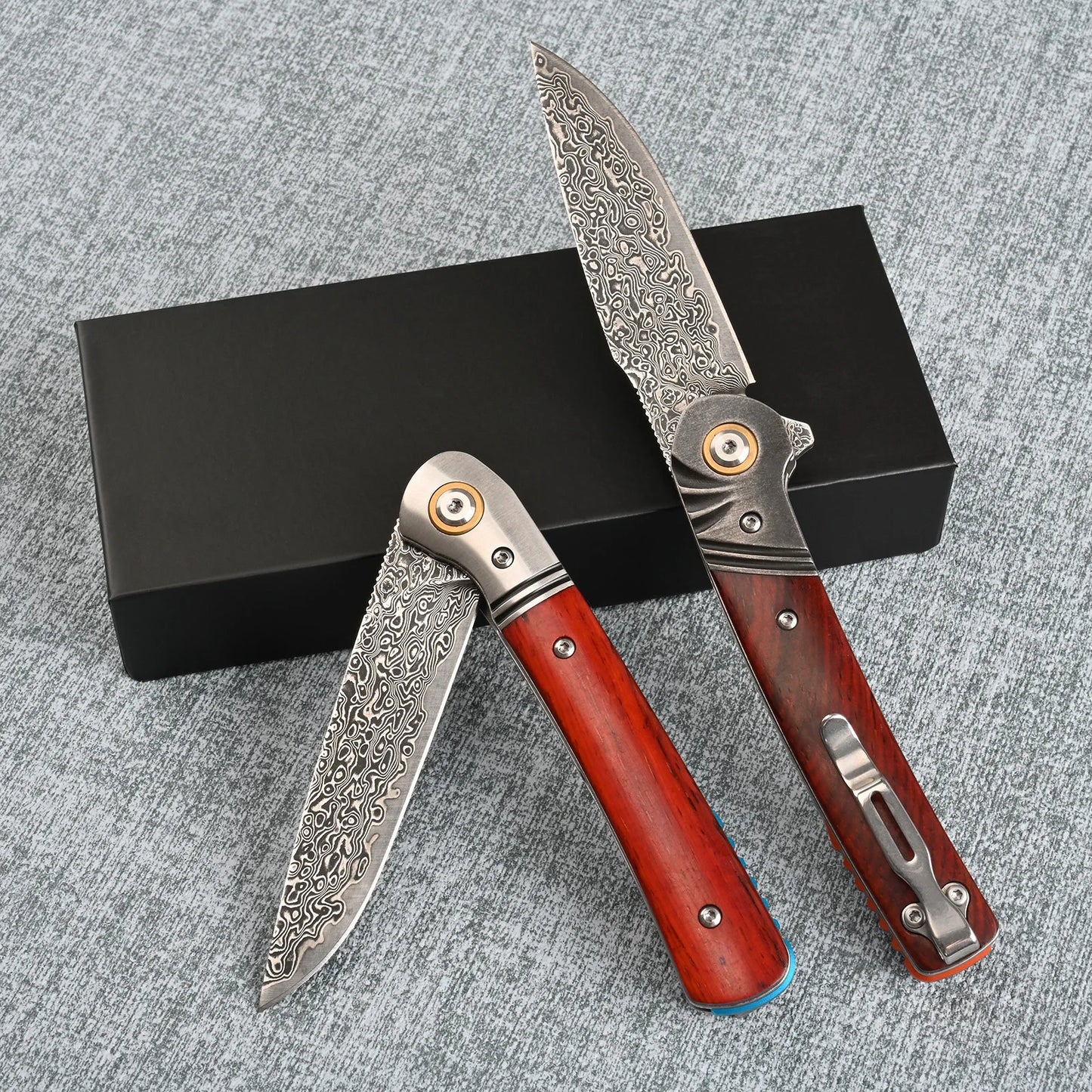 SDOKEDC VG10 Damascus Steel Folding Pocket Knife With Pocket Clip Portable EDC Tool For Camping Fishing Daily Use