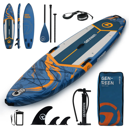 335*83*15cm Durable Inflatable Stand-Up Paddle Board for Surfing, Fishing, and Water Adventures