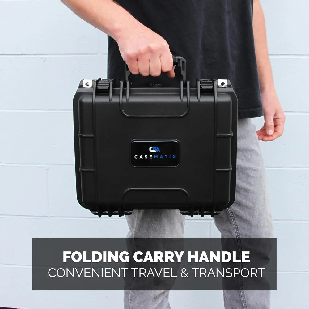 Double Pistol Hard Case - Waterproof & Shockproof for 2 Handguns, Magazines & Accessories