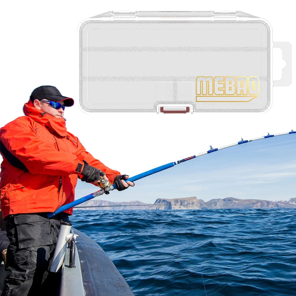 Fishing Tackle Box with Removable Dividers Fishing Tackle Storage Trays Portable Accessories Box for Fishing