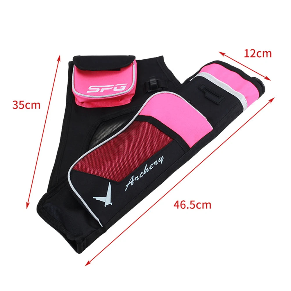 Oxford Archery Arrow Bags 3 Tubes Waist Hanging Carrying Storage Pocket Holders Professional Archery Arrow Organizer Bag