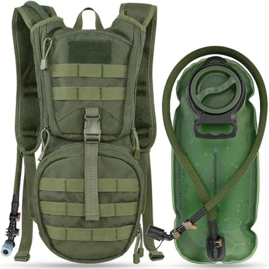 Tactical Molle Hydration Pack Backpack with 3L TPU Water Bladder Military Daypack for Cycling Hiking Running Climbing Hunting B