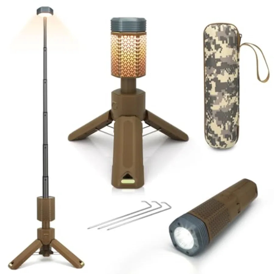 Telescopic Camping LightsPortable Camping Lantern with Storage Bag 10500mAh Rechargeable Outdoor Adventure Emergency Light Wate