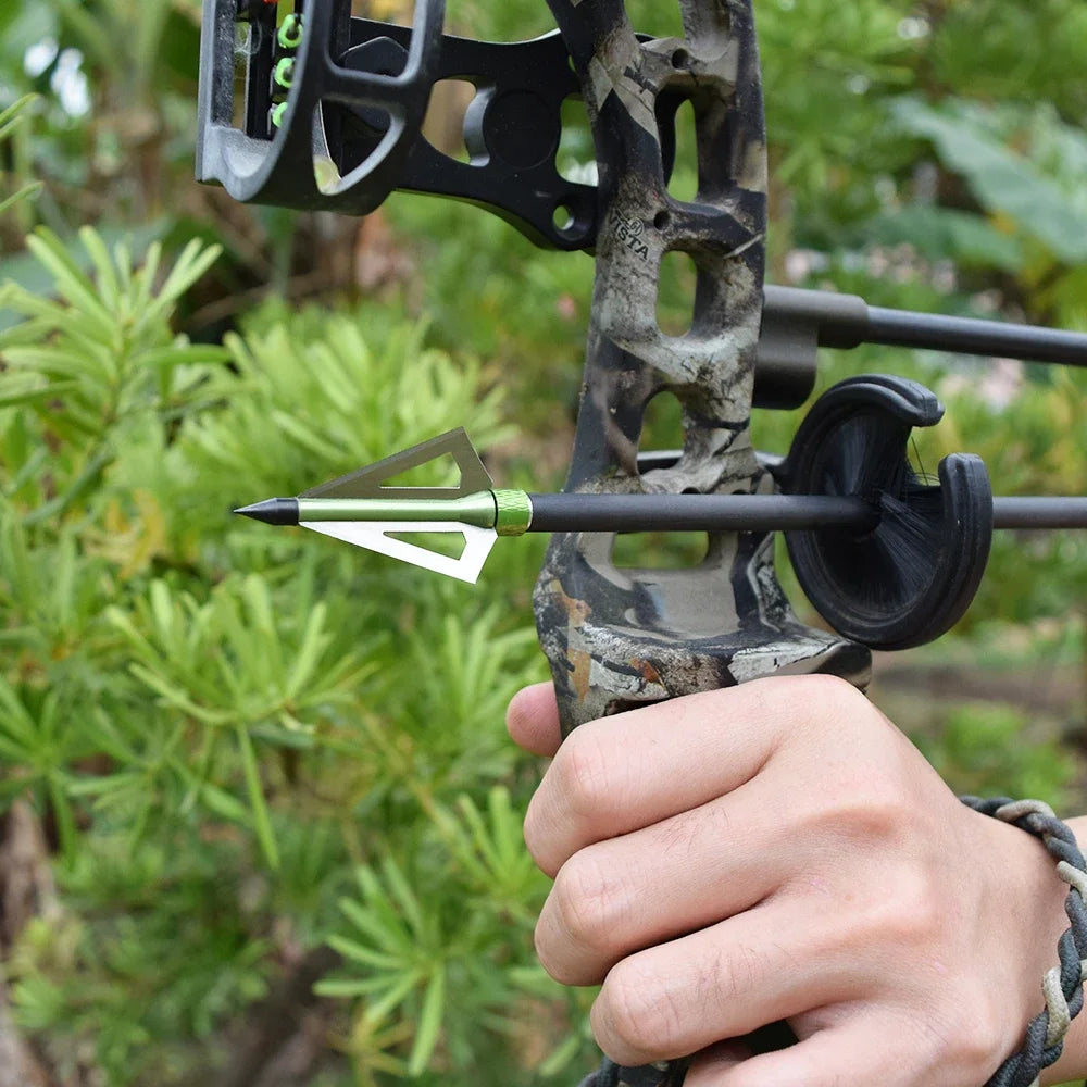 12Pcs 100 Grain Broadheads 3 Blades Tips for Arrows Bolts Archery Bow Outdoor US Warehouse Hunting Sport