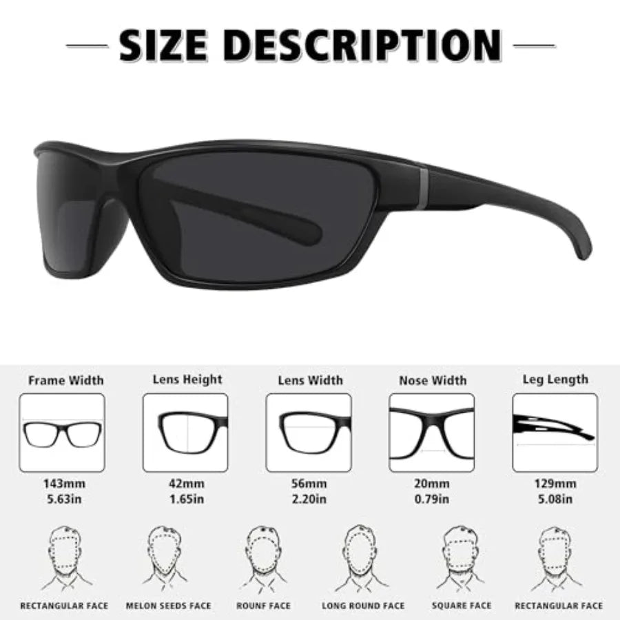 MEETSUN Polarized Sports Sunglasses for Men Women Wrap Around Driving Cycling Golf Fishing Sun Glasses UV400 Protection