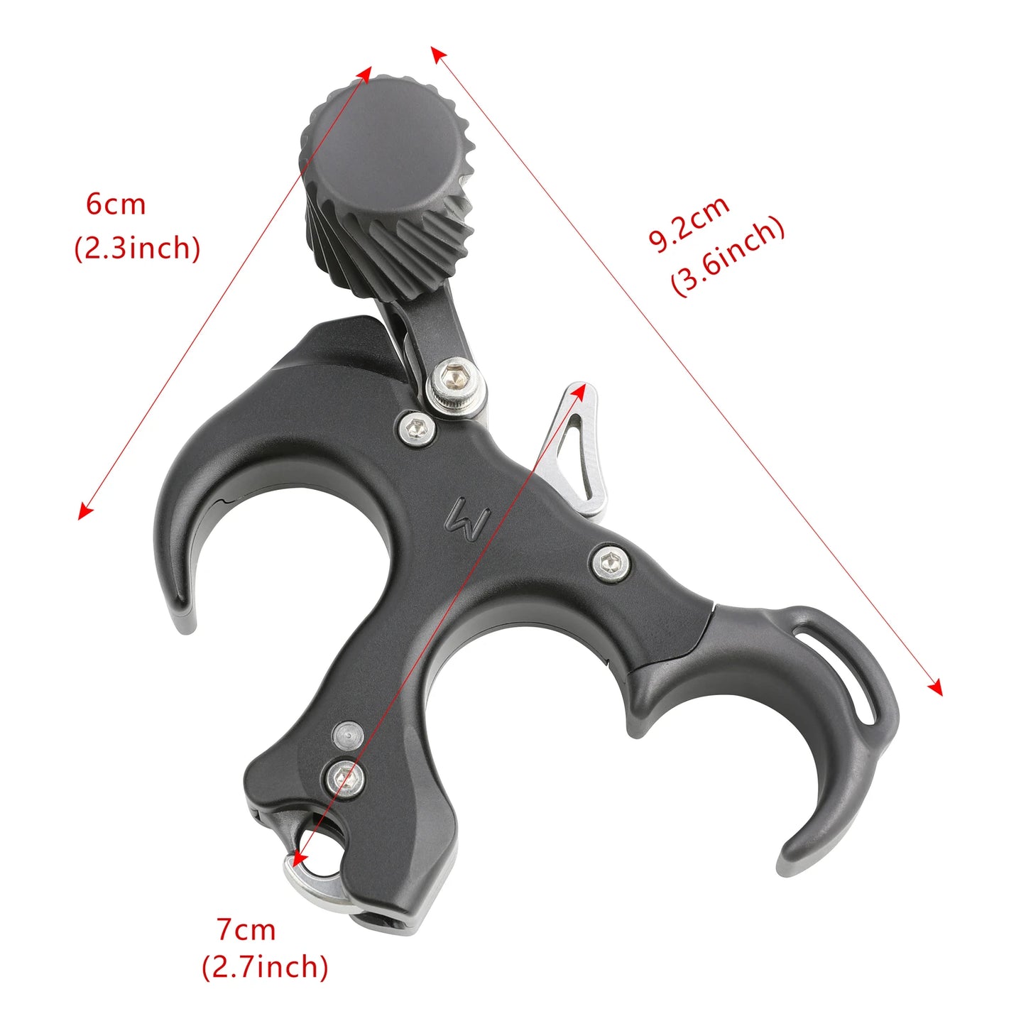 Archery Release Aid, 3/4 Finger Aluminum Grip, Thumb Trigger for Compound Bow, Hunting & Target Shooting, Left/Right Hand Compatible Archery Accessories