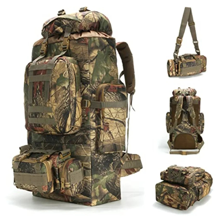 100L Camping Hiking Backpack Molle Rucksack Military Camping Backpacking Daypack