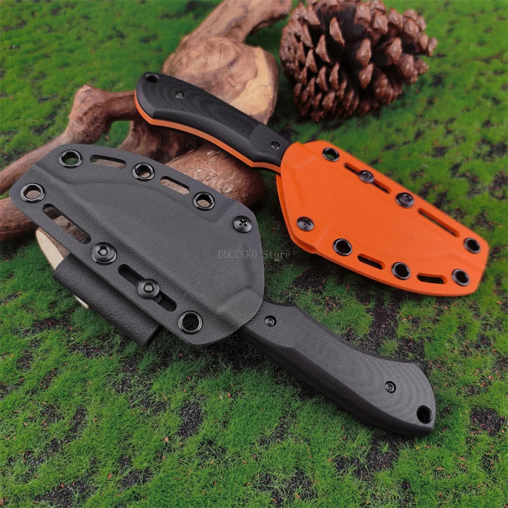 Multi-functional Outdoor Practical Straight Knife Full Tang 8Cr13Mov Fixed Blade G10 Handle with Sheath Camping Hiking Fishing Essential Tool