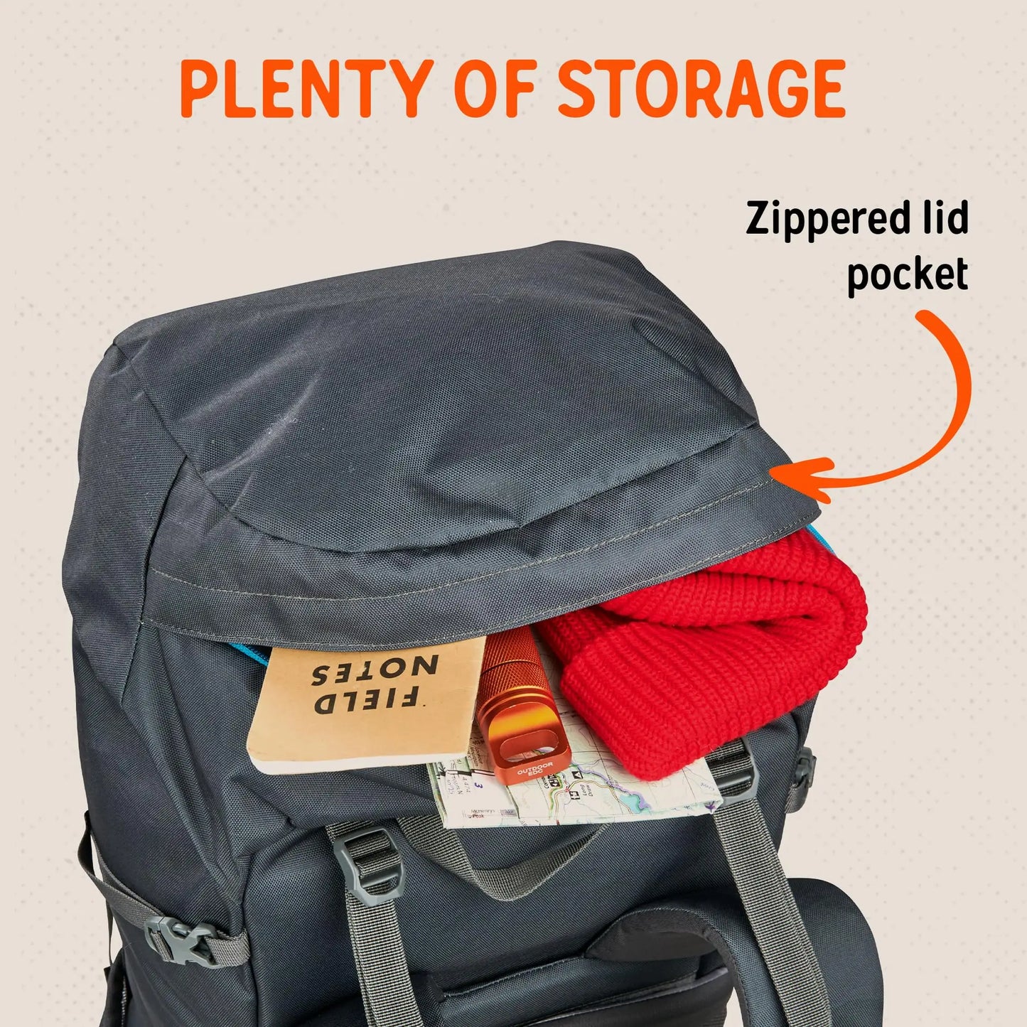 Internal Frame Hiking Backpack 35L Lightweight Travel Pack For Multi-Day Trekking
