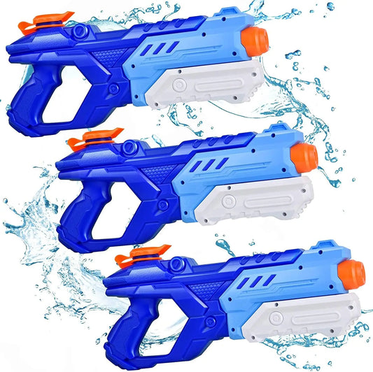 3 Pack 600cc Water Guns for Kids and Adults - Long Range Super Soaker Pool Beach Outdoor Toy
