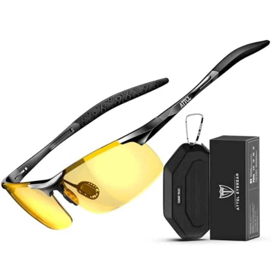 0.9 oz Polarized Sunglasses Men Sports: UV Protection Anti Glare Wrap Around Lightweight Metal Fishing Golf Running
