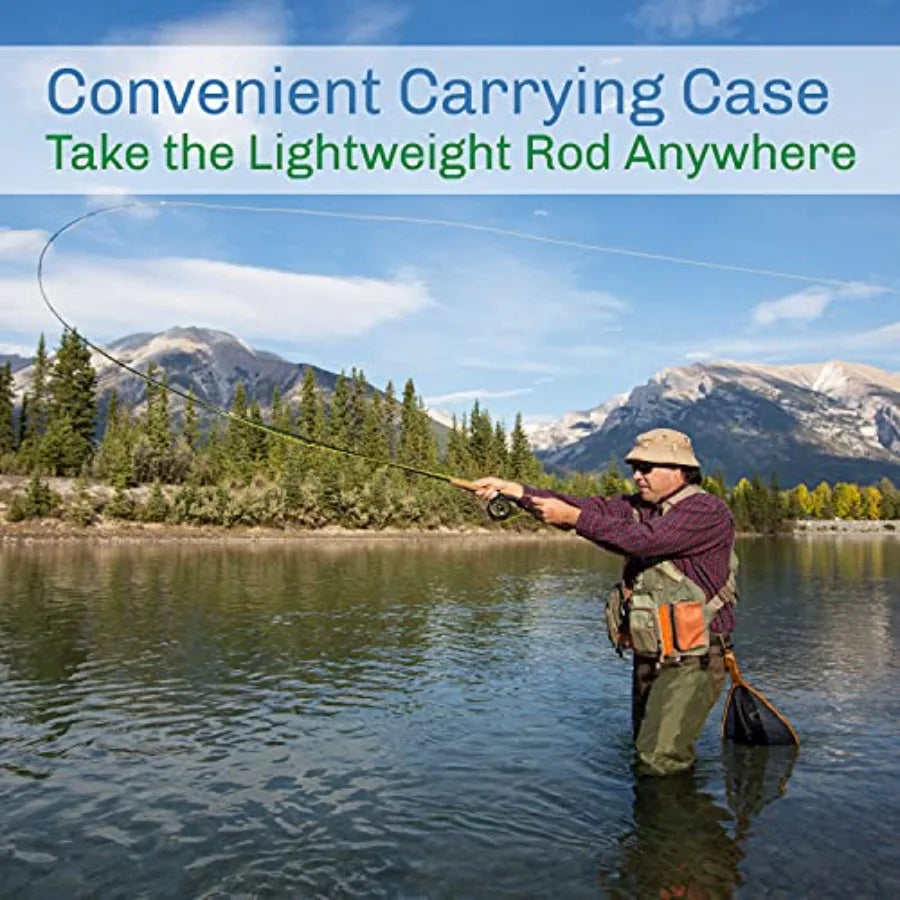 Outdoors Fly Fishing Rod and Reel Combo Starter Kit with Case and Accessories