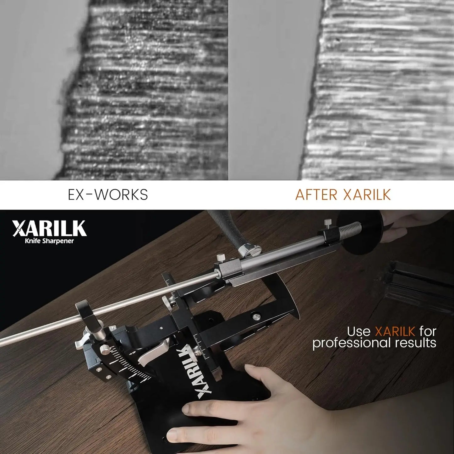 Guided Knife Sharpening System, Aluminium | Professional knife sharpener, Knife Sharpening Kit W / 3 Al Plates Diamond