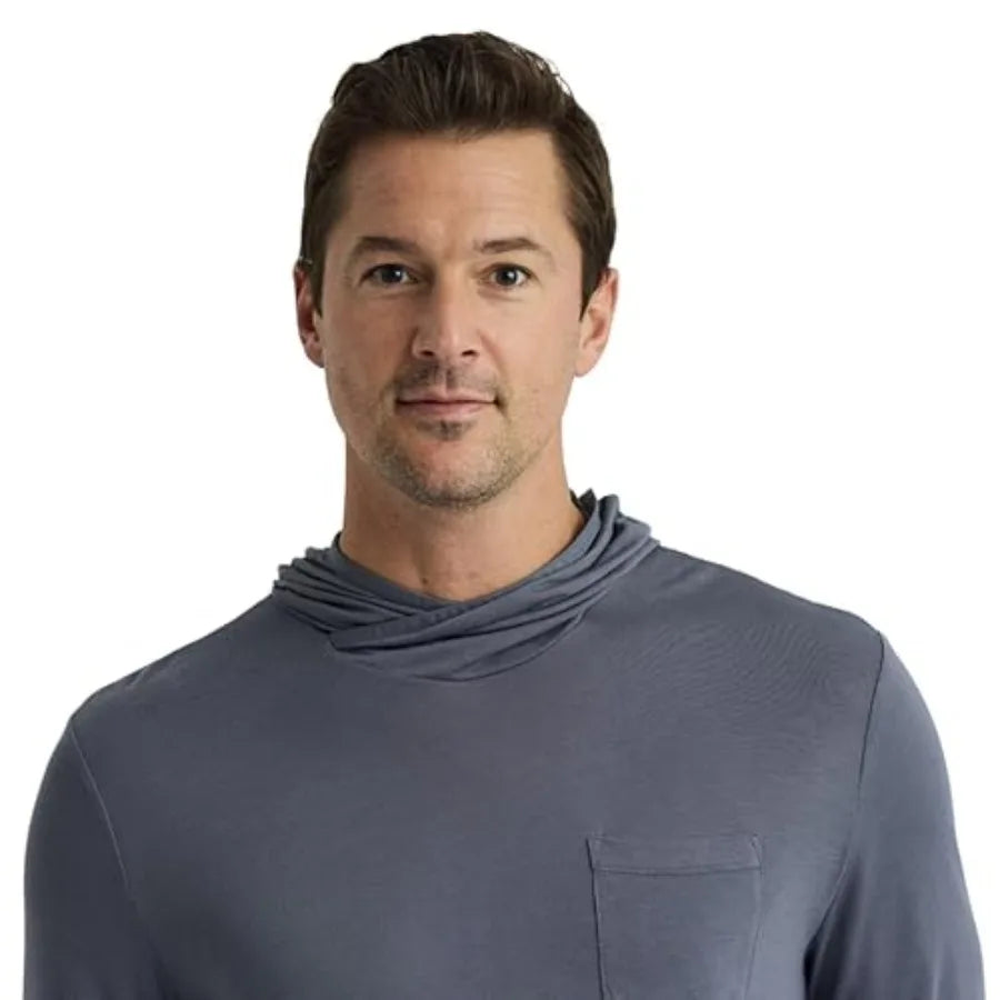 Men's Lightweight Hoodie - UPF 20+ Sun Protection Hoodie for Men - Breathable Long Sleeve Sun Shirt for Fishing