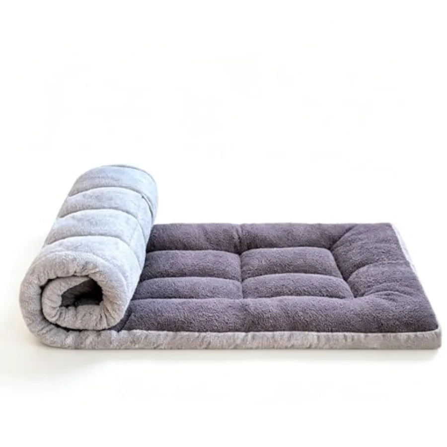 Thick Camping Sleeping Pad, Fluff Camping Cot Pads for Adult, Soft Sleeping Mat, Non-Slip Camping Cot Mattress Topper 75"x28" f