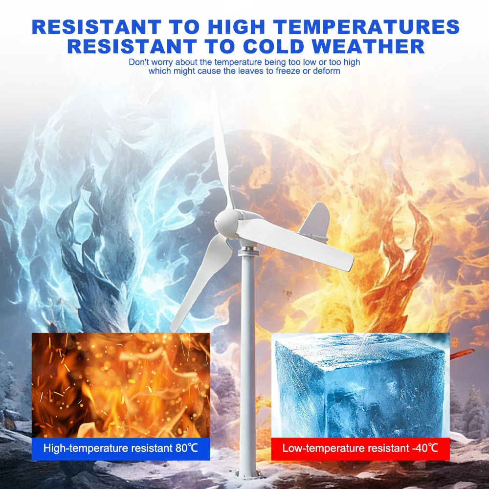 5000W Horizontal Wind Turbine 12V/24V/48V low-noise Household 220V Gentle Breeze Starter With Free Charging Controller