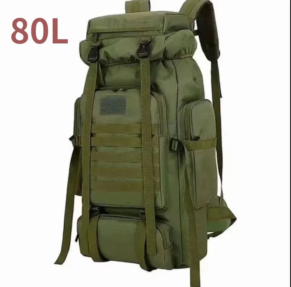 80L Mountaineering Bag Climb Bag Tactical Backpacks Large Backpack Outdoors Hiking Camping Travel Bags