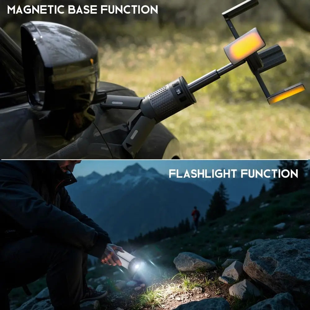 12000mAh Rechargeable Collapsible Lantern with Stand, Magnetic Base, IPX5 Waterproof for Camping and Hiking