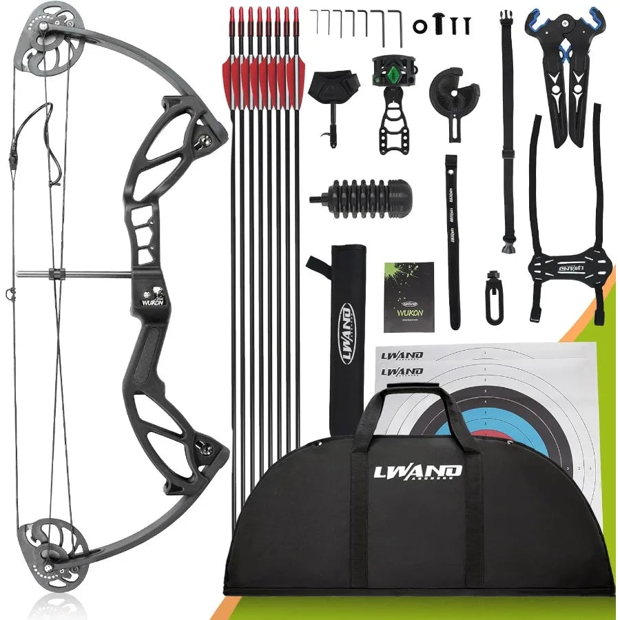 Compound Bow Archery Sets for Youth Beginners Right Hand Compound Bows with Adjustable Draw Length 1827 1530 lbs Draw Weight Hi