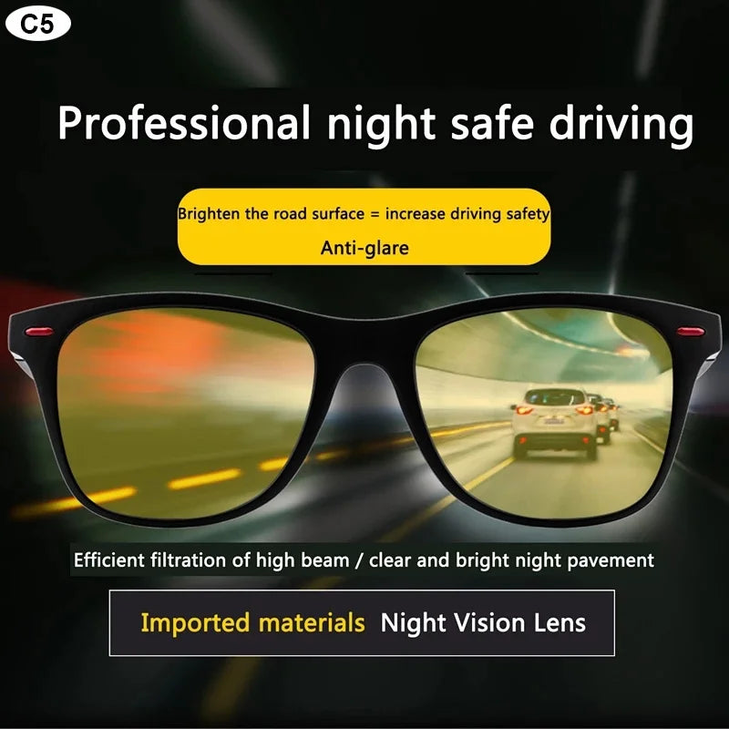 Night Vision Glasses PC Frame Polarized Sunglasses Men Outdoor Sport Sun Glasses Day Night Vision Driver Night Glasses Goggles*/