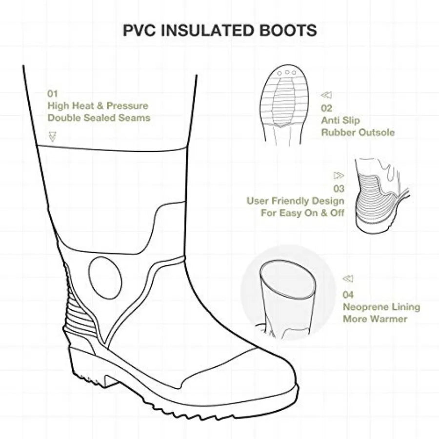 Chest Waders for Men with 200G Boots, Neoprene Waterproof Duck Hunting Wader, Insulated Bootfoot Fishing Waders