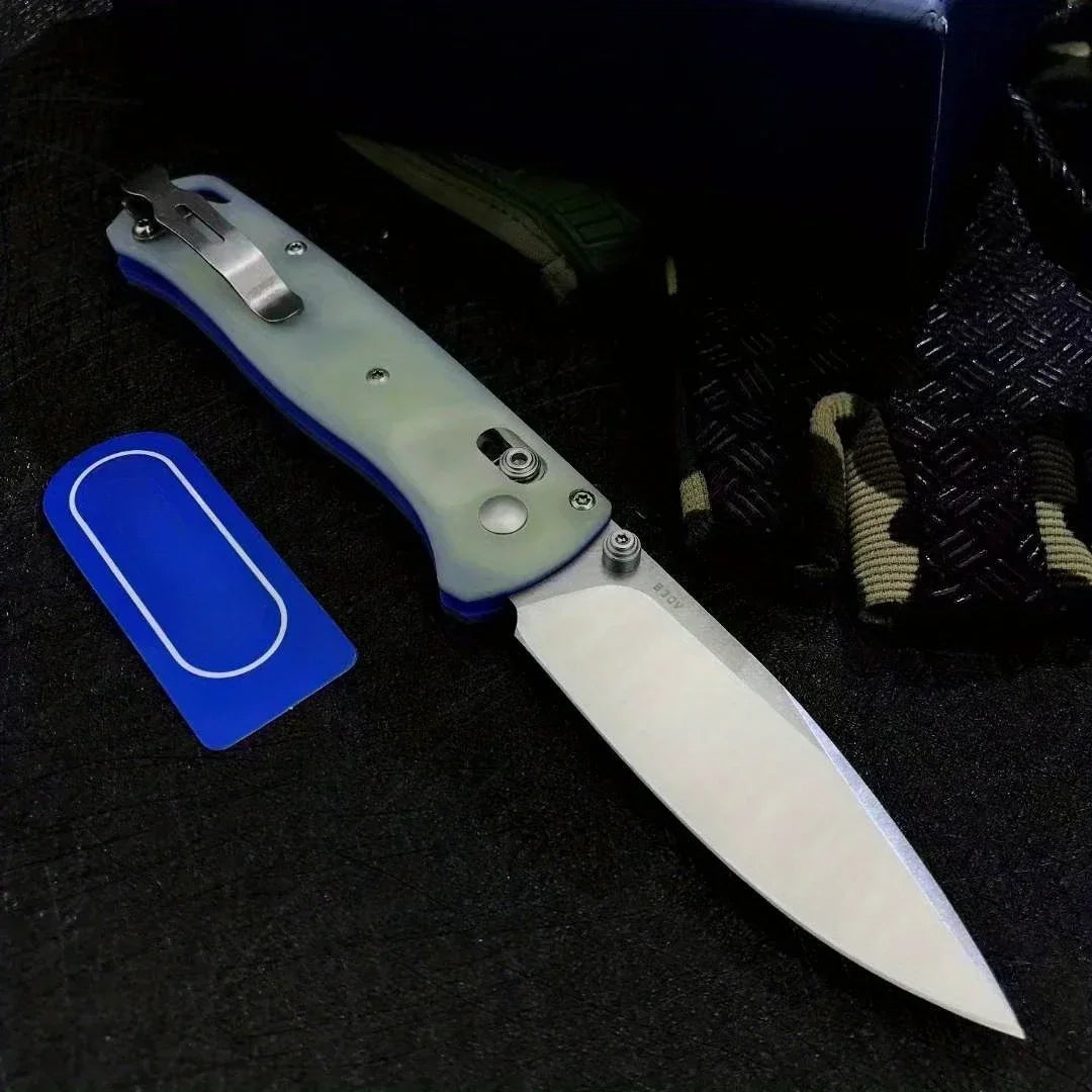 BM 535 Folding Knife G10 Handle Satin Plain Blade Outdoor Pocket Hunting Portable Camping Fishing Multitool Knives