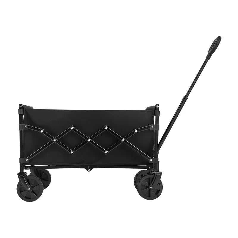 Foldable Utility Wagon with Wheels, Lightweight 225lbs Capacity Cart for Grocery, Camping, Garden, Sports – Portable & Easy to Store