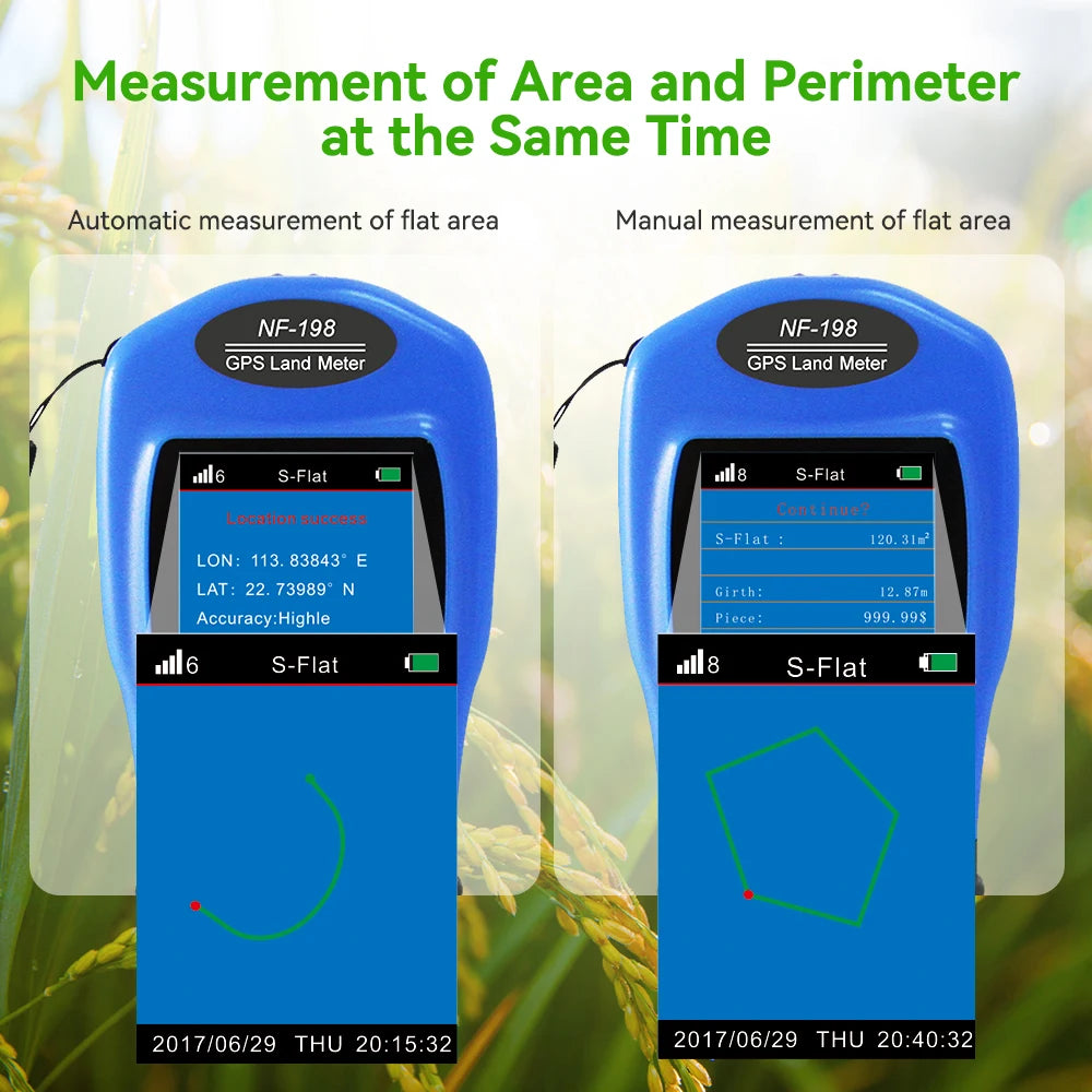Noyafa NF-198 Land Meter Test Device Survey Equipment Use For Farm Land Surveying Mapping Area Length Measurement Tool