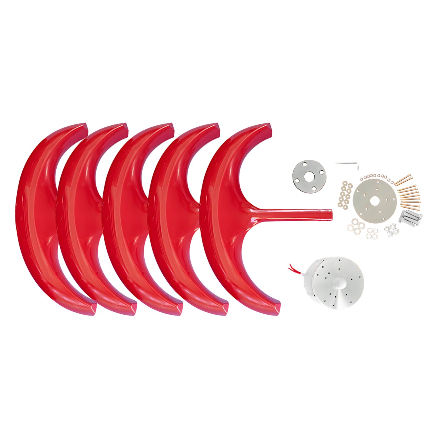 1000W 12V/24V Wind Turbines Generator, 5-Blade Lantern Wind Turbines Generator Kit,  Wind Electricity Producer Equipment